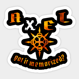 Kingdom Hearts Axel 'got it memorized' design Sticker